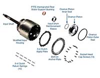 4L60E Sonnax 77733-10K Smart-Tech Input Housing Kit with Heavy Duty Input Shaft 700R4 4L60