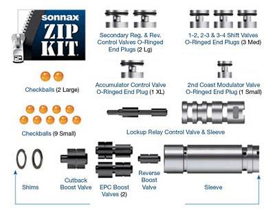 Sonnax A340E A340F Valve Body Zip Kit Toyota Lexus Shift